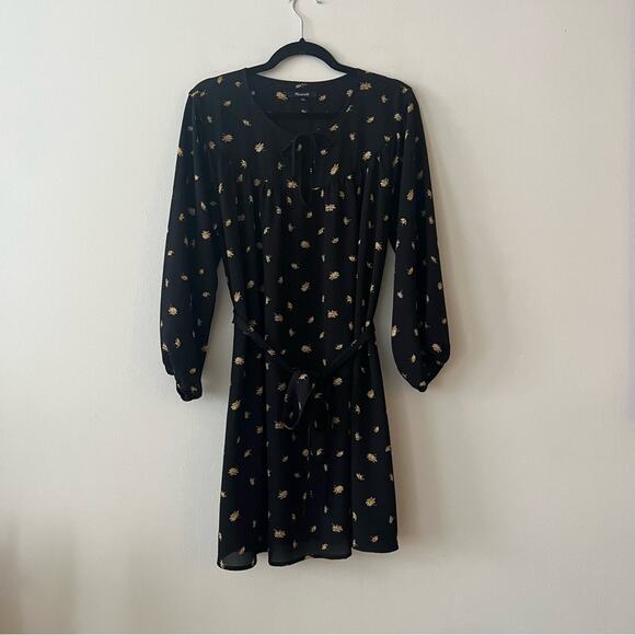 Madewell Tie-Waist Mini Dress in French Daisies - Picture 3 of 7